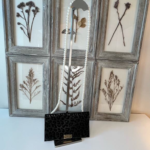 Jimmy Choo Parfum Converted Velvet Animal Print Crossbody Clutch - Picture 1 of 10